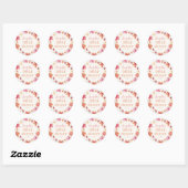 Sticker Rond Mariage Citronné d'Été (Feuille)