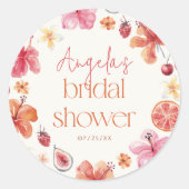 Sticker Rond Mariage Citronné d'Été (Devant)