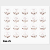 Sticker Rond Mariage Citrouille Fleur sauvage (Feuille)