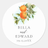 Sticker Rond Mariage Citrus Oranges (Devant)