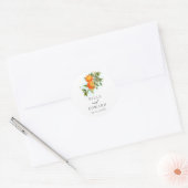 Sticker Rond Mariage Citrus Oranges (Enveloppe)