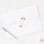 Sticker Rond Mariage civil doré Floral (Enveloppe)