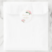Sticker Rond Mariage civil en or floral (Sac)