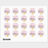 Sticker Rond Mariage civil Pink Lemonade Lemon (Feuille)