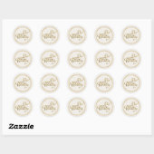 Sticker rond mariage classique (Feuille)