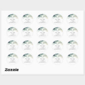 Sticker rond Mariage classique de verdure Succulen (Feuille)