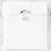 Sticker rond Mariage classique de verdure Succulen (Sac)