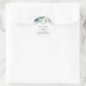 Sticker rond Mariage classique de verdure Succulen (Sac)