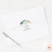 Sticker rond Mariage classique de verdure Succulen (Enveloppe)