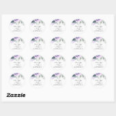 Sticker rond Mariage classique de verdure Succulen (Feuille)