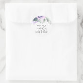 Sticker rond Mariage classique de verdure Succulen (Sac)