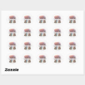 Sticker rond Mariage classique enchanté (Feuille)