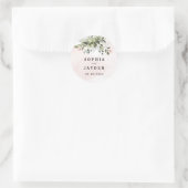 Sticker rond Mariage classique et verdoyant (Sac)