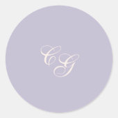 Sticker Rond Mariage classique Lilac élégant (Devant)