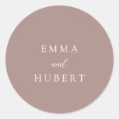 Sticker Rond Mariage classique neutre et élégant (Devant)