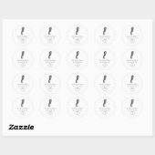 Sticker Rond Mariage Clay Seahorse Beach (Feuille)