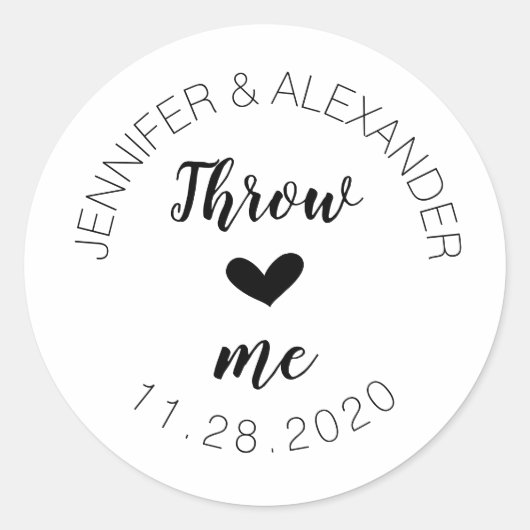 Sticker Rond Mariage Confetti (Devant)