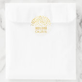Sticker Rond Mariage Confetti Gold Foil (Sac)