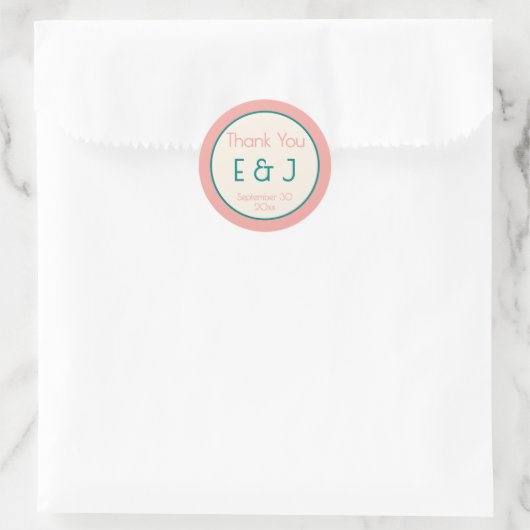 Sticker Rond Mariage contemporain sarcelle transformative Moder (Sac)