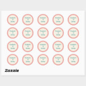 Sticker Rond Mariage contemporain sarcelle transformative moder (Feuille)