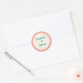 Sticker Rond Mariage contemporain sarcelle transformative moder (Enveloppe)
