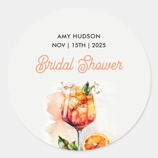 Sticker Rond Mariage coup de foudre Bridal Shower (Devant)