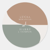 Sticker Rond Mariage Crazy Right Now (Devant)