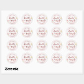 Sticker Rond Mariage d'Alexander et Brigitte (Feuille)
