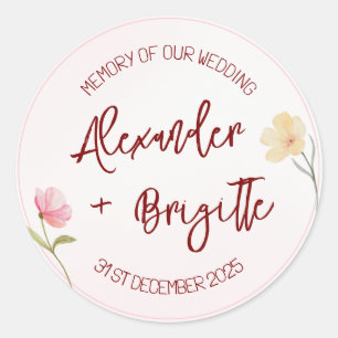Sticker Rond Mariage d'Alexander et Brigitte