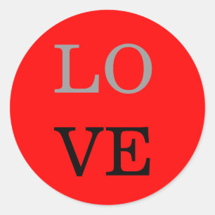 Sticker Rond Mariage d'amour Arrière - plan gris rouge