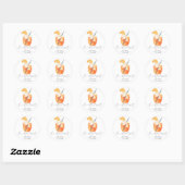 Sticker Rond Mariage d'amour au premier spritz (Feuille)