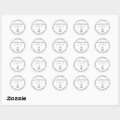 Sticker Rond Mariage d'Ancre de graphique nautique authentique (Feuille)