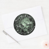 Sticker Rond Mariage dans le jardin : Enregistrer les autocolla (Enveloppe)