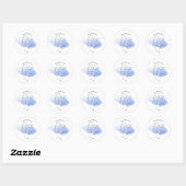 Sticker Rond Mariage dans les Nuages (Feuille)