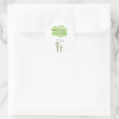 Sticker Rond Mariage d'aquarelle blanc Calla Lilies (Sac)