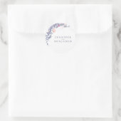 Sticker Rond Mariage d'aquarelle bleu et blanc (Sac)