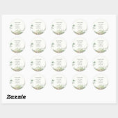 Sticker Rond Mariage d'aquarelle fleur sauvage Mountain (Feuille)