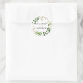 Sticker Rond Mariage d'aquarelle moderne (Sac)
