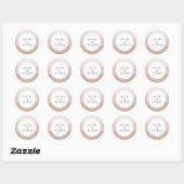 Sticker Rond Mariage d'aquarelle moderne (Feuille)