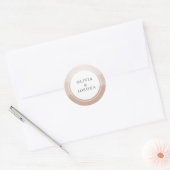 Sticker Rond Mariage d'aquarelle moderne (Enveloppe)