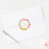 Sticker Rond Mariage d'aquarelle ressort (Enveloppe)