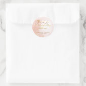 Sticker Rond Mariage d'aquarelle rose moderne (Sac)
