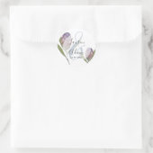 Sticker Rond Mariage d'aquarelle végétale moderne (Sac)