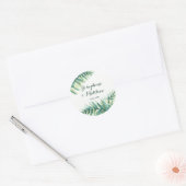 Sticker Rond Mariage d'aquarelle verte (Enveloppe)