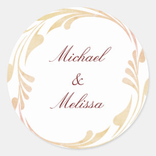 Sticker Rond Mariage d'automne en spirale