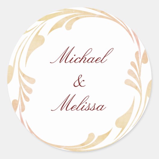 Sticker Rond Mariage d'automne en spirale (Devant)