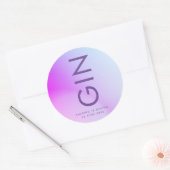 Sticker Rond Mariage d'automne violet dégradé ultra moderne (Enveloppe)