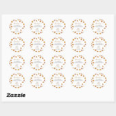 Sticker rond Mariage de automne Boho Chic (Feuille)