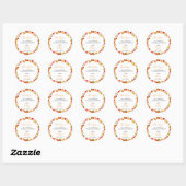 Sticker rond Mariage de automne Boho Chic (Feuille)