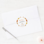 Sticker rond Mariage de automne Boho Chic (Enveloppe)